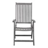 Courtyard Casual Surf Side Teak 5 Position Arm Chair  Driftwood Gray Color - 4 of 4