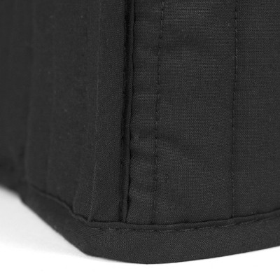 Black Quilted Polyester and Cotton Two-Slice Toaster Cover