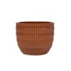 VisioGear 4 Pieces Ceramic Flowerpot, Modern Planter for Patio, Garden or Windowsills, Coral, 14.2"*14.2"*11.5" - 4 of 4
