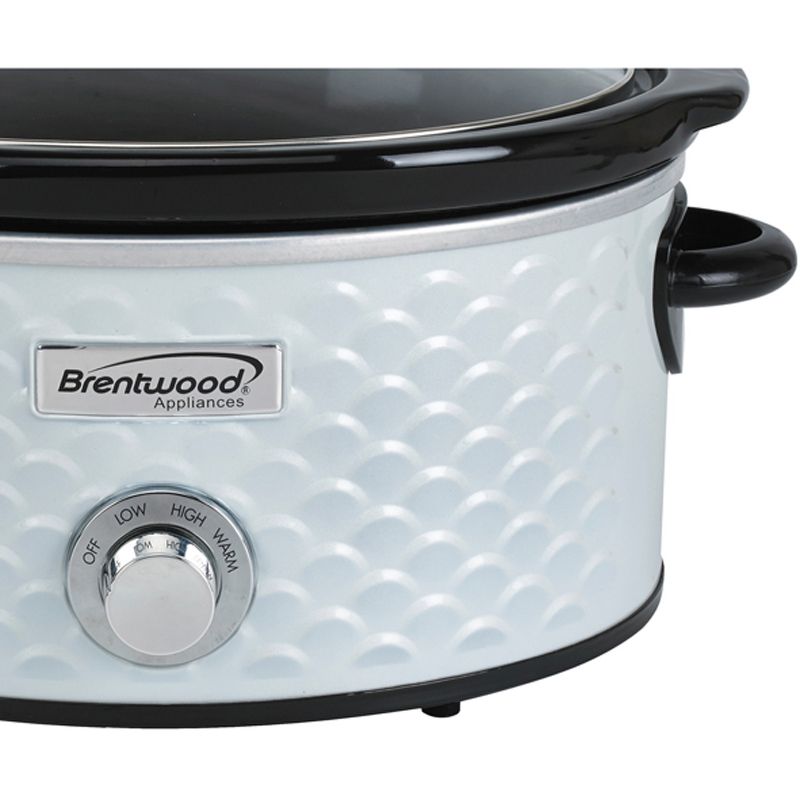 Brentwood 4.5-Quart Scallop Pattern Slow Cooker, 4 of 9