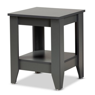 Audra Wood End Table Gray Baxton Studio Target