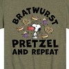 Boys' - Peanuts - Bratwurst Pretzel And Repeat Snoopy Short Sleeve Graphic T-Shirt - 2 of 4
