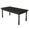 Resenkos Dining Table, Living Room Table,Wood Dining Table, 62” Kitchen Table with Carved Turned Legs for 4-6 People, - 4 of 4