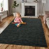 Acekool 10x13 Washable Area Rug, Modern Solid Color, Non-Slip, Low Pile, Soft Touch Carpet for Living Room, Bedroom, Apartment - 2 of 4