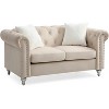 TiramisuBest Stylish Navy Blue Loveseat, Modern Upholstered Sofa Perfect for Contemporary Homes - 2 of 4