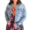 Women's Frayed Denim Jacket - Pine Apparel - 2 of 3