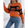 Halloween Women's Star Pattern Crew Neck Drop Shoulder Casual Sweater Pullover Knitwear - 3 of 4