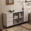 Luck Live 62.99" Modern Style Storage Cabinet with Three Doors and Three Drawers in Off-white - 3 of 4