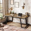 Tribesigns 63" Executive Desk, Office Computer Desk with Thick Wooden Desktop & Sturdy Metal Frame, Simple Writing Study Table for Home Office - 4 of 4