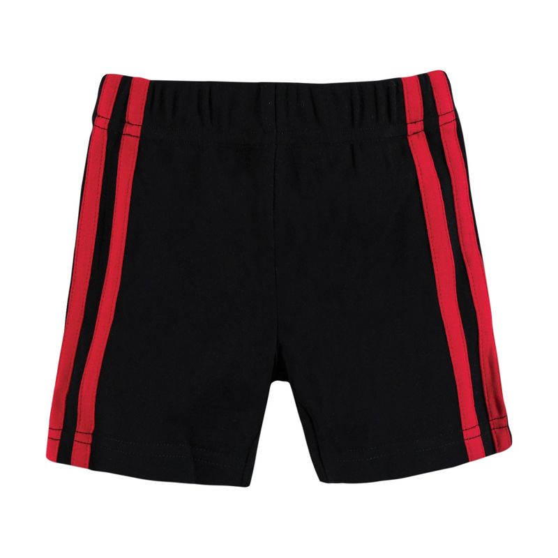 Hudson Baby Boy Shorts Bottoms 4-Pack, Red Black, 4 of 7