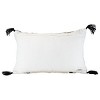 14" x 22" Allie Diamond Motif Hand Woven Decorative Indoor/Outdoor Accent Throw Pillow w/ Hand Tied Tassels - 2 of 4