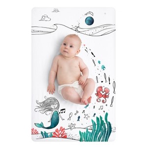 JumpOff Jo – Fitted Mini Crib Sheet (24 x 38 x 5 Inches) - Fits Portable Crib, Playard, and Playpen Mattresses and Mats - Soft 100% Cotton - 1 of 4