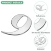 Unique Bargains 304 Stainless Steel Self-adhesive Polished Surface Durable House Number 1 Pc - 2 of 4