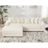 TiramisuBest Oversized Corduroy L Shaped Sofa  Modular sofa Left Chaise Eight Pillows Two Piece Corner Couch - 2 of 4