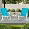 Kozyard 3 Pieces Outdoor Patio Rocking Sling Chair Powder Coated Aluminum Frame Breathable Mesh Fabric for Patio Porch Yard Garden - 2 of 4