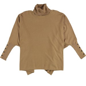 Alfani Womens Turtleneck Poncho Sweater - 1 of 2