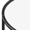 vidaXL Modern Tempered Glass Tea Table with Iron Frame - 27.6" Black and Transparent Coffee Table with 2-Tier Shelf, Versatile Side/End Table - 4 of 4