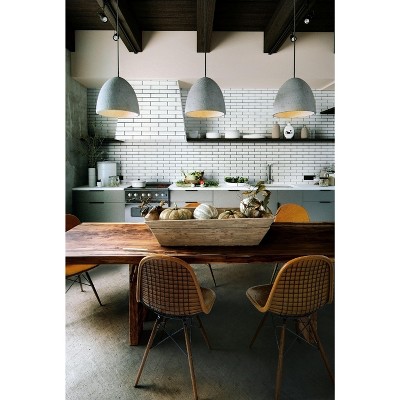Polished Chrome LED Bowl Pendant Light with Glass Accents