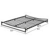 Homhougo Queen Bed Frame, 6 Inch Heavy Duty Metal Queen Size Platform Bed Frame Black - 2 of 4