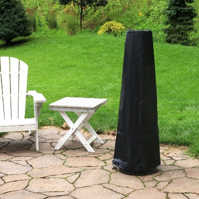 49-Inch Black Steel Wood-Burning Chiminea with Log Storage
