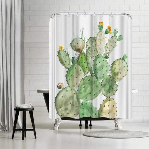 Americanflat Sunny Cactus By Pi, Plant Shower Curtain Target