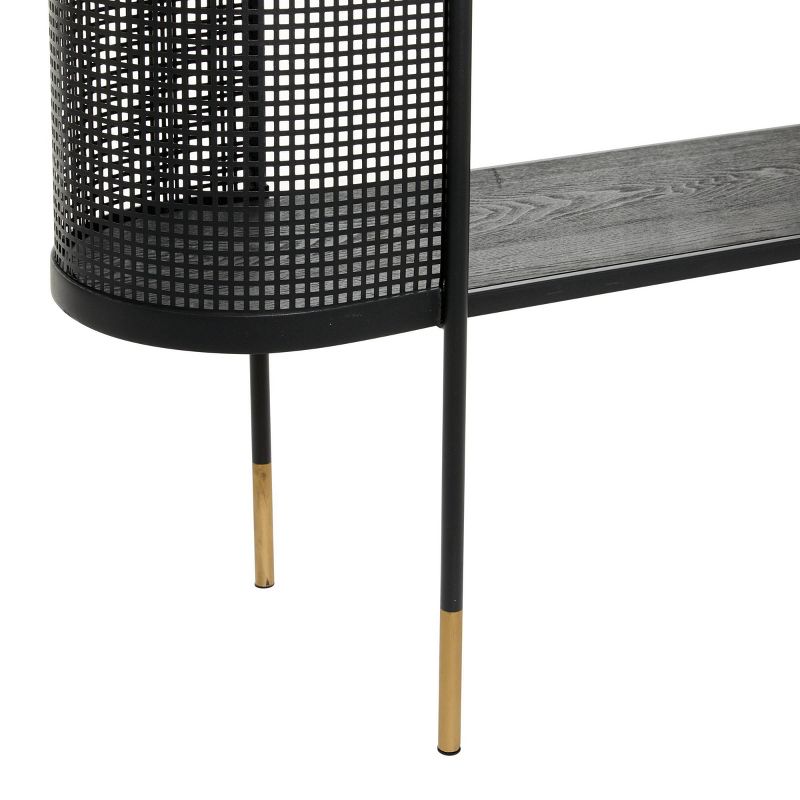 Contemporary Metal Oval Console Table Black - Olivia &#38; May, 5 of 11