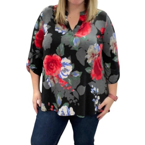 Women's Floral Gabby Top - honeyme - image 1 of 2