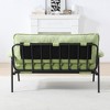 Hrinhom 53"W Mini Loveseat Sofa, Corduroy Sofa Chair with Metal Legs - 3 of 4
