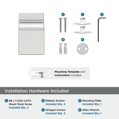 Brushed Nickel Single Prong Modern Robe Hook