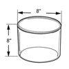 Azar Displays Clear Acrylic Cylinder, Plastic Round Container and Riser, 8"W x 8"H - 3 of 4