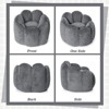 Hommpa 3Ft Flower-Shaped Dutch Velvet Bean Bag Chair with Memory Foam, Cozy Lounge Seating for All Ages - 3 of 4