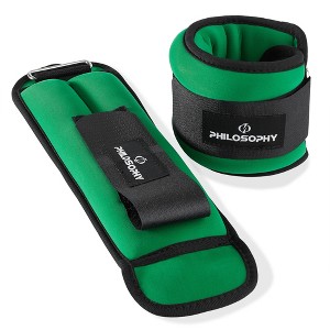 Philosophy Gym Adjustable Ankle/Wrist Weights, Set of 2, for Strength Training and Fitness - 1 of 4