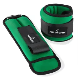 Philosophy Gym Adjustable Ankle/Wrist Weights, Set of 2 - 4 lb Each, 8 lb Total for Strength Training and Fitness