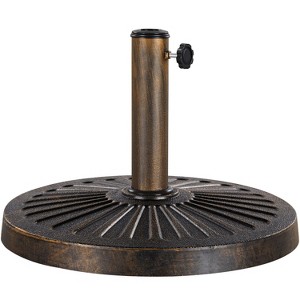 Yaheetech 18inch Outdoor Patio Market Umbrella Base Bronze - 1 of 4