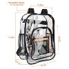 Gulches Heavy-Duty Clear Backpack: Spacious 5.3 Gal transparent design, waterproof PVC, reinforced straps. Perfect for school, college, and work - 2 of 4
