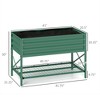 Galvanized Raised Garden Bed, Metal Planter Box with Legs, Storage Shelf and Bed Liner - 3 of 4