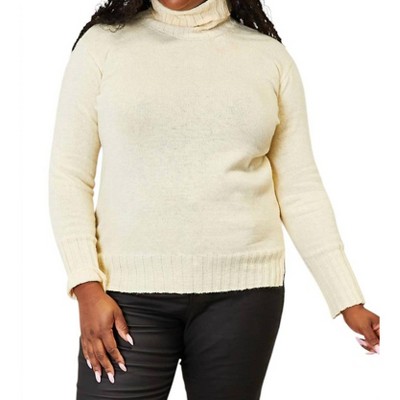 Women's Full Size Long Sleeve Turtleneck Sweater with Side Slit - HEIMISH USA