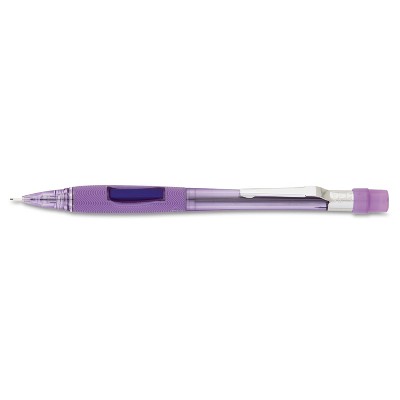 Pentel Quicker Clicker Mechanical Pencil 0.7 mm Transparent Violet Barrel PD347TV