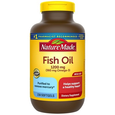 Nature Made Fish Oil 1200 mg Softgels - 230ct