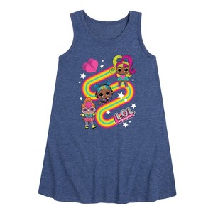 - LOL Surprise! - Glow Grrrl, Neon QT, & Beats Babe Graphic Sleeveless Aline Dress - 1 of 2