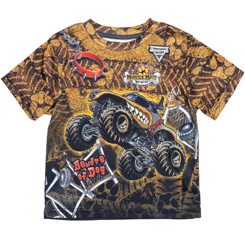 Monster Jam Boys' Grave Digger Monster Truck Kids Shirt And Pants