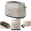 Haden Retro Style Stainless Steel Dorset Toaster, Electric Kettle, 12 Cup Coffee Maker, and 0.7 Cubic Foot Microwave Appliance Set, Putty Beige - 2 of 4