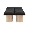 Meridian Furniture,Pavilion Black Boucle Fabric Bench - 3 of 4