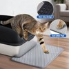 Kumasinova Cat Litter Box with Scoop & Pad,Odor-Resistant Stainless Steel Cat Litter Box for Big Cats,Non-Slip Design,23.6" x 15.7" x 11.8" - 4 of 4