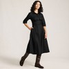 Lands' End Women's Poplin Midi Wrap Front Dress - 4 of 4