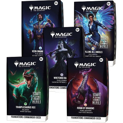 Magic: The Gathering Foundations Commander Deck Bundle - All 5 Decks ...