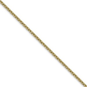 Black Bow Jewelry 2mm 10k Yellow Gold Solid Cable Chain Necklace - 1 of 4