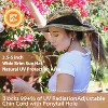Tirrinia Women’s Wide Brim Sun Hat with Ponytail Hole, UPF 50+ Boonie Cap for Fishing Safari Hiking, Lightweight Breathable Adjustable Hats - 4 of 4