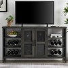 Acekool Industrial Wine Bar Cabinet with Glass Rack, Multi-Functional Liquor & Coffee Storage Sideboard for Dining & Living Room - 2 of 4