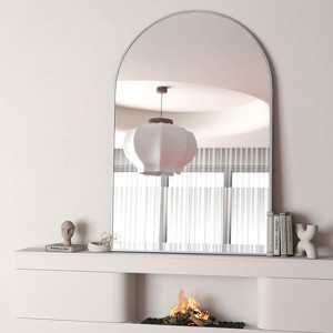 DOMETOUR 24x32 Inch Arched Bathrrom Mirror Metal Frame for Wall - 1 of 4